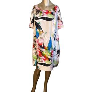 I.N. Studio Multicolor Abstract Midi Dress
